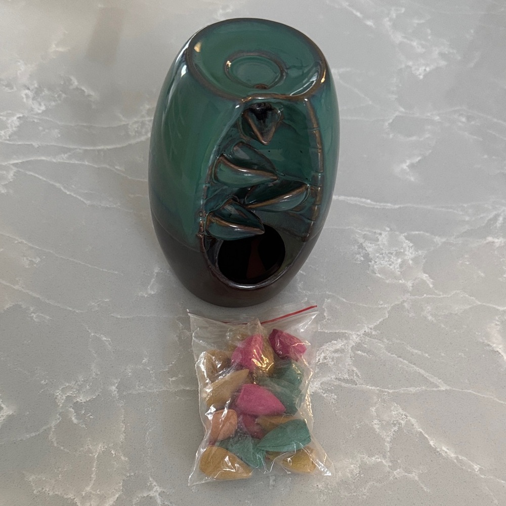 Incense Burner with Colorful Insense Cones